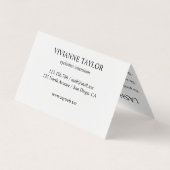 Simple Black White Lash-Visitekaartje Visitekaartjes (Achterkant)