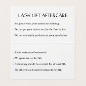 Simple Black White Lash-Visitekaartje Visitekaartjes (Binnenkant ongevouwen)