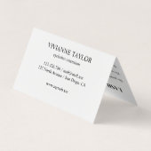 Simple Black White Lash-Visitekaartje Visitekaartjes (Achterkant)