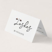 Simple Black White Lash-Visitekaartje Visitekaartjes (Voorkant)