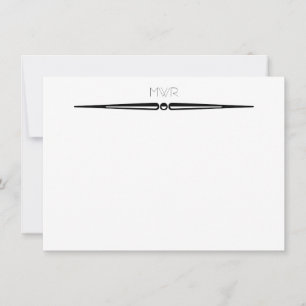 Simple Black White Line Border Name Business Manne Notitiekaartje