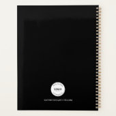 Simple Black White Minimalist Custom Logo Branded Planner (Achterkant)