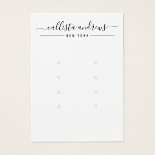 Simple Black White Multiple Earring Display Kaart