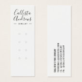 Simple Black White Multiple Earring Display Kaart (Voorkant /achterkant)
