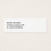 Simple Black White Multiple Earring Display Kaart (Achterkant)