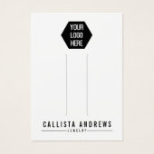 Simple Black White Multiple Hair Clip Display Kaar Visitekaartje (Voorkant)