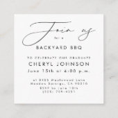 Simple Black White Party Invitation Enclosure Card (Dos)