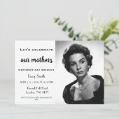 Simple Black & White Photo Moederdag Brunch Kaart (Staand voorkant)