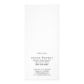 Simple Black White Salon Price List Service Menu (Achterkant)