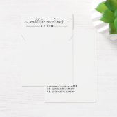Simple Black White Script Ketting Display Kaart (Bureau)