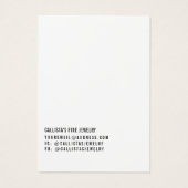 Simple Black White Script Ketting Display Kaart (Achterkant)
