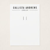 Simple Black White Sleutelhanger Display Kaart (Voorkant)