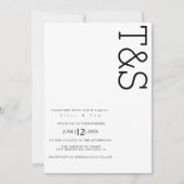 Simple Black White Typography Bold Wedding Kaart (Voorkant)