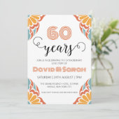 simple blanc 60e anniversaire mariage invitations (Debout devant)