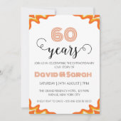 simple blanc 60e anniversaire mariage invitations (Devant)