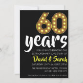 simple blanc 60e anniversaire mariage invitations (Devant)