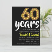 simple blanc 60e anniversaire mariage invitations (Debout devant)