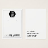 Simple Blanc Ajouter votre logo Carte d'affichage (Devant & derrière)