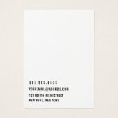 Simple Blanc Ajouter votre logo Carte d'affichage (Dos)