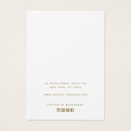 Simple Blanc Ajouter votre logo Carte d'affichage (Dos)