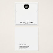 Simple blanc Ajouter votre logo collier carte d'af (Devant & derrière)