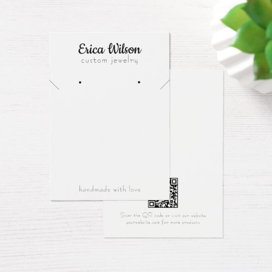 Simple blanc collier noir oreille carte d'affichag (Bureau)