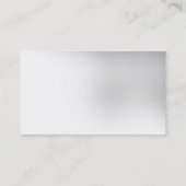 Simple Blanc Gris Bleu Plat Carte de visite modern (Dos)