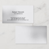 Simple blanc gris clair clair Carte de visite mode (Devant / Derrière)