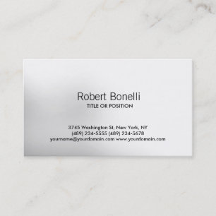 Simple blanc gris clair clair Carte de visite mode