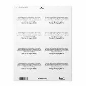 Simple Blanc Professionnel Étiquettes d'entreprise (Feuille entière)