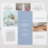 Simple Bleu clair Élégant Spa triple Brochure (Devant / Derrière)