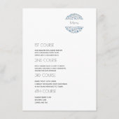 Simple bleu gris 4 Parcours Menu Mariage (Devant)
