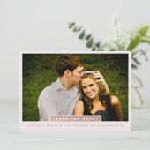 Simple Bloc de Photo Rose Gold Save The Date (Debout devant)