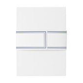 Simple Blue and White Shell Zee Wedding Uitnodigingen Wikkel (Achterkant Voorbeeld)