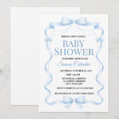 Simple Blue Baby Shower Invitation (Devant / Derrière)