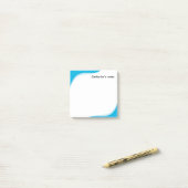 Simple blue & black waves customizable post-it® notes (Op bureau)