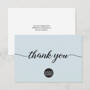 Simple Blue Business Customer Appreciation Bedankkaart