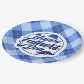 Simple Blue Happy Vaderdag | Bord papier (Gekanteld)