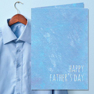 Simple Blue Happy Vaderdag Modern Blank Kaart