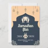 Simple Blue Ramadan Iftar Invitation (Portrait) (Devant)