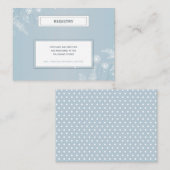 Simple Blue Snowflake Winter Baby shower Registry Informatiekaartje (Voorkant / Achterkant)