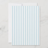 Simple Blue Stripes Baptism Invitation for Boy (Dos)