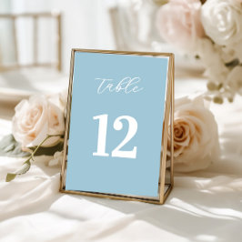 Simple Blue Table Numbers Sign Kaart