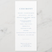 Simple Blue Vintage Seashell Wedding Programme (Dos)