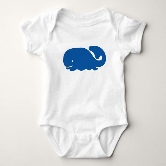 Simple Blue Whale Baby T-shirt (Voorkant)