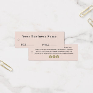Simple Blush Boutique Vêtements Business tag Prix