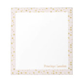 Simple Blush en Gold Polka Dots monogrammen Notitieblok (Voorkant)