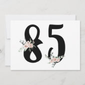 Simple Blush Floral 85e anniversaire Invitation de (Dos)