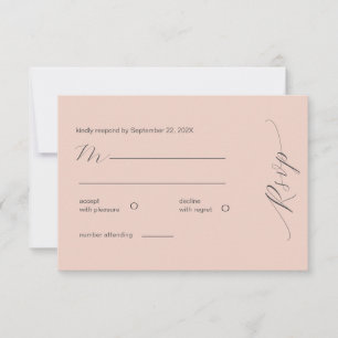 Simple Blush Moderne RSVP