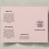 Simple Blush Pink Business Logo Tripli Brochure